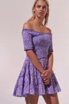 Poupette St Barth Mini Dress Soledad In Purple