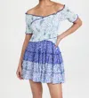 Poupette St Barth Mini Dress Soledad Blue St. Tropez Viscose In Multi