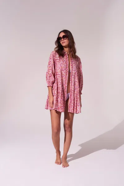 Poupette St Barth Mini Dress Tesorino In Pink
