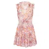 Poupette St Barth Mini Dress Triny Ruffled Pink Murrina In Animal Print