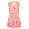 Poupette St Barth Mini Dress Triny Ruffled Purple In Pink