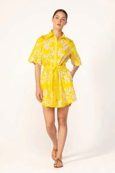 Poupette St Barth Mini Dress Wes In Yellow