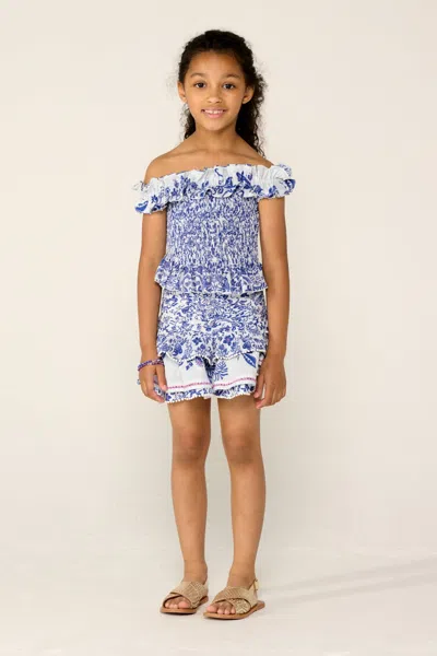 Poupette St Barth Mini Skirt Alizee For Girls In Blue