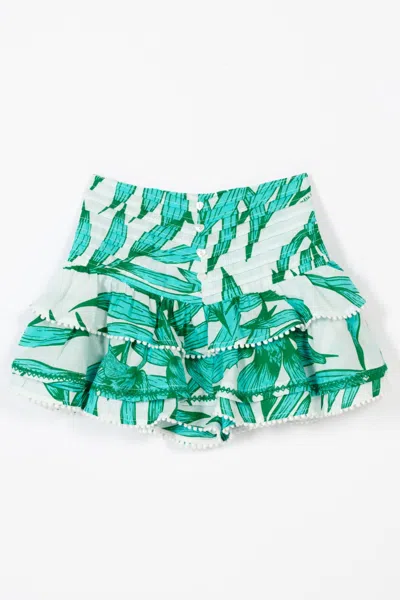 Poupette St Barth Kids' Mini Skirt Alizee For Girls In Green