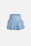 Poupette St Barth Mini Skirt Alizee For Girls In Blue Lazuli