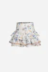 Poupette St Barth Mini Skirt Alizee For Girls In Blue Ylang Ylang