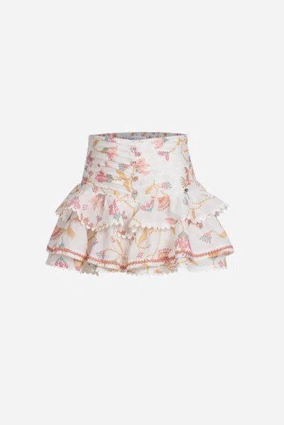 Poupette St Barth Mini Skirt Alizee For Girls In Pink Ylang Ylang