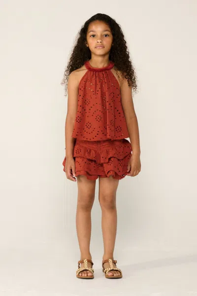 Poupette St Barth Mini Skirt Alizee For Girls In Red