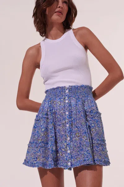 Poupette St Barth Mini Skirt Amanda In Blue