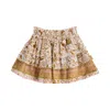 Poupette St Barth Mini Skirt Ariel Ct Pm Kids Green Menton Cotton Plumeti In Multi