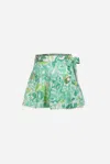 Poupette St Barth Mini Skirt Chantal For Girls In Green Pencilleo