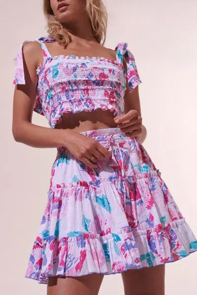 Poupette St Barth Mini Skirt Clara In Multi