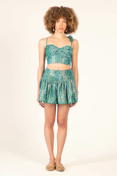 Poupette St Barth Mini Skirt Colleen In Green