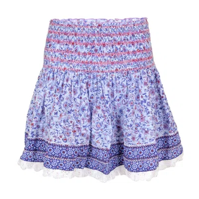 Poupette St Barth Mini Skirt Galia Blue Magnolia In Purple