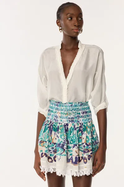 Poupette St Barth Mini Skirt Galia In Blue Pencilleo