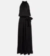 Poupette St Barth Nina Satin Gown In Black