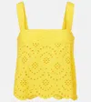 Poupette St Barth Noa Broderie Anglaise Cotton Top