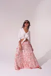 Poupette St Barth Palazzo Pants In Floral Print In Pink