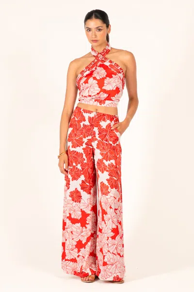 Poupette St Barth Pant Clea In Red