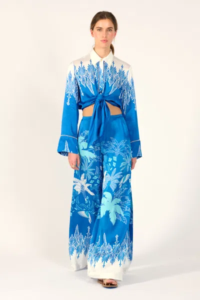 Poupette St Barth Pant Clea In Blue