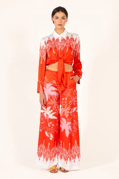 Poupette St Barth Pant Clea In Red