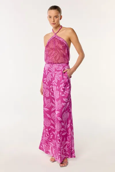 Poupette St Barth Pant Clea In Purple Macro Stelis