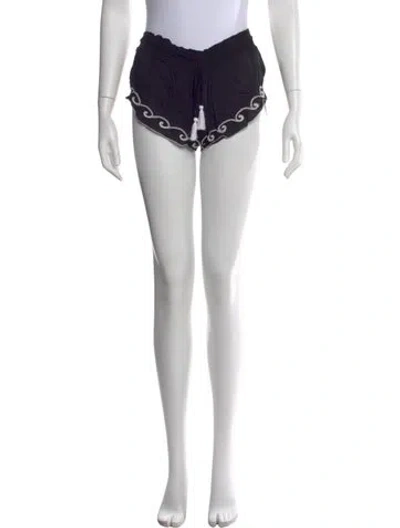 Pre-owned Poupette St Barth Patterned Mini Shorts In Blue