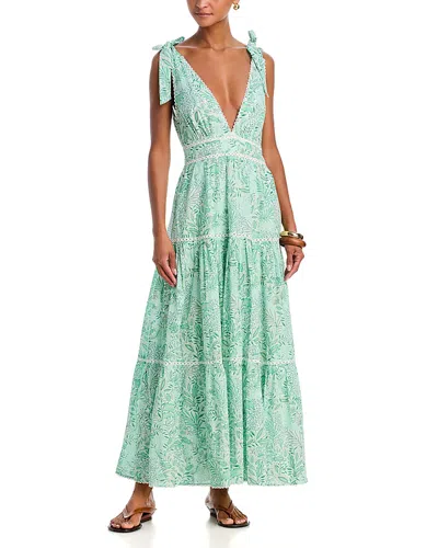 Poupette St Barth Perla Maxi Dress In Green