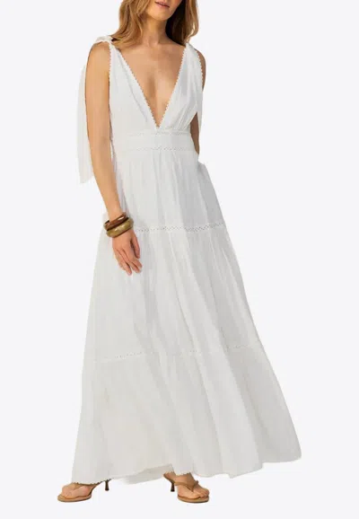 Poupette St Barth Perla V-neck Maxi Dress In Multi