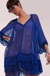 Poupette St Barth Poncho Nava In Blue