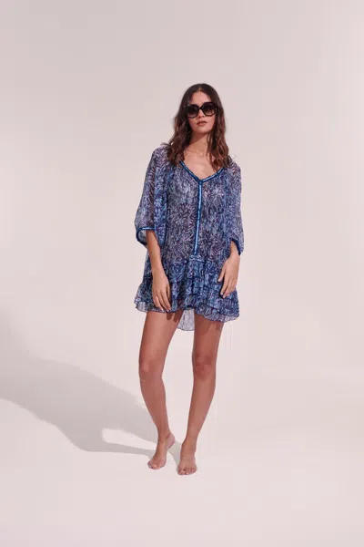 Poupette St Barth Poncho Nava In Blue
