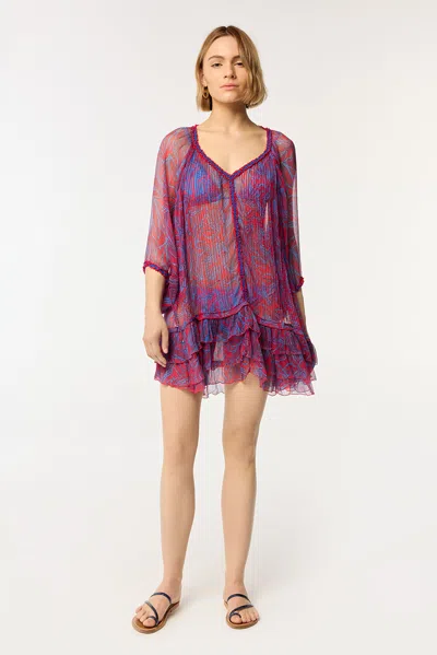 Poupette St Barth Poncho Nava In Pink