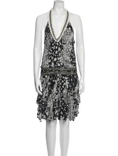Pre-owned Poupette St Barth Printed Knee-length Dress In White