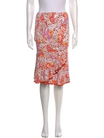 Pre-owned Poupette St Barth Printed Knee-length Skirt In Neutral