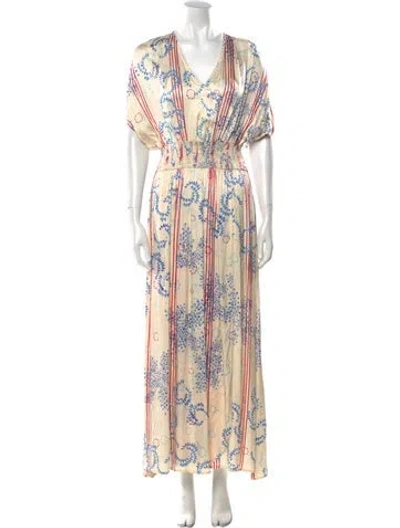 Pre-owned Poupette St Barth Printed Long Dress