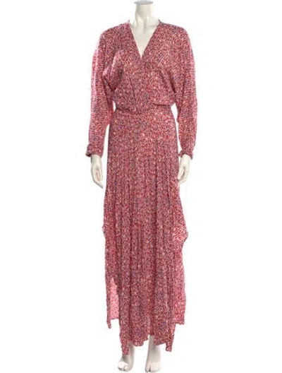 Pre-owned Poupette St Barth Printed Long Dress In Multi