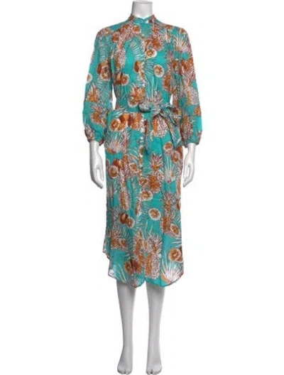 Pre-owned Poupette St Barth Printed Midi Length Dress W/ Tags In Multi