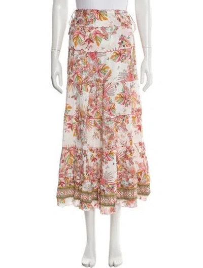 Pre-owned Poupette St Barth Printed Midi Length Skirt In Multi