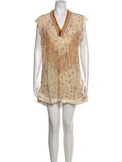 Pre-owned Poupette St Barth Printed Mini Dress In Multi