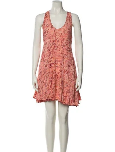 Pre-owned Poupette St Barth Printed Mini Dress In Multi
