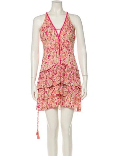 Pre-owned Poupette St Barth Printed Mini Dress In Multi