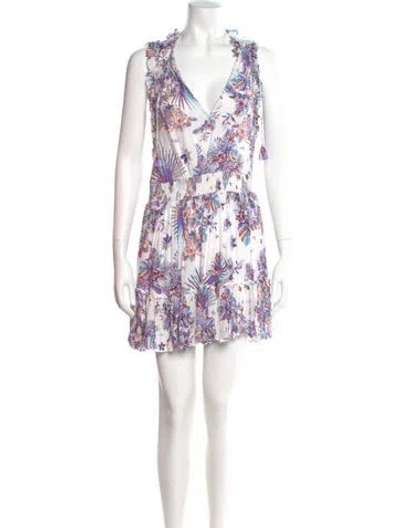 Pre-owned Poupette St Barth Printed Mini Dress In Multi