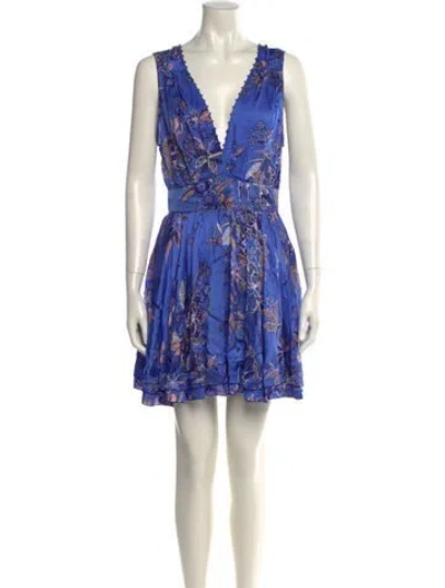 Pre-owned Poupette St Barth Printed Mini Dress In Multi
