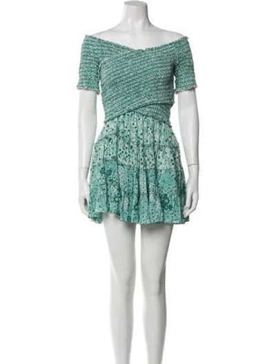 Pre-owned Poupette St Barth Printed Mini Dress In Multi