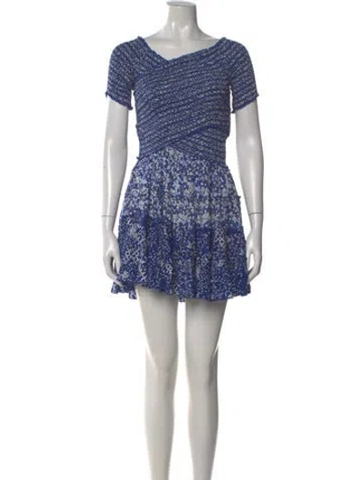 Pre-owned Poupette St Barth Printed Mini Dress In Multi