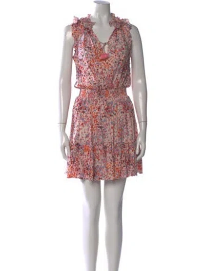 Pre-owned Poupette St Barth Printed Mini Dress In Multi