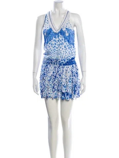 Pre-owned Poupette St Barth Printed Mini Dress In Multi