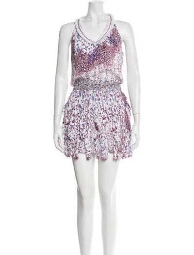 Pre-owned Poupette St Barth Printed Mini Dress In Multi