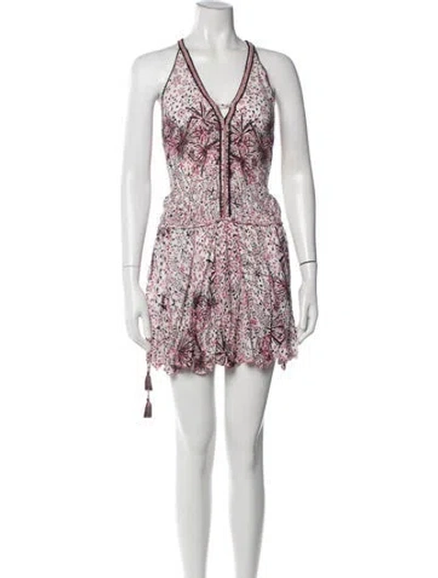 Pre-owned Poupette St Barth Printed Mini Dress In Multi
