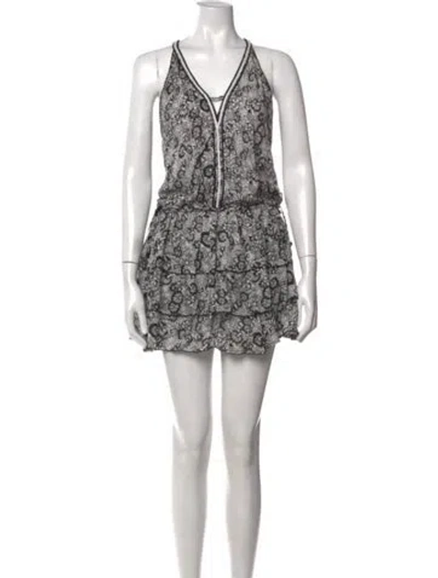 Pre-owned Poupette St Barth Printed Mini Dress In Multi